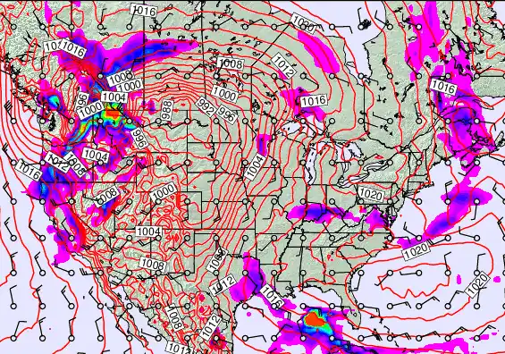 USA forecast chart for Thursday, April 23rd, 2026 at 12:00 AM