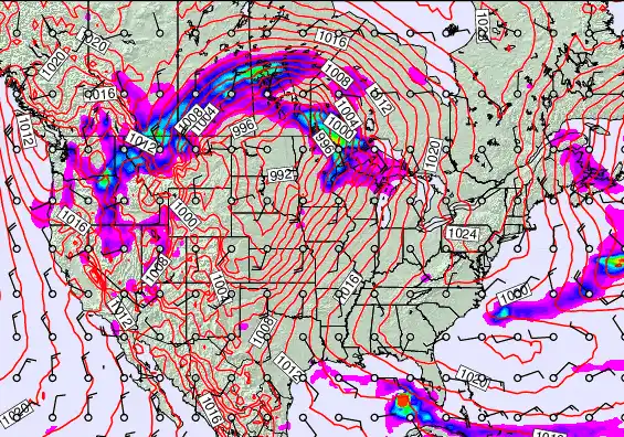 USA forecast chart for Thursday, April 23rd, 2026 at 12:00 PM