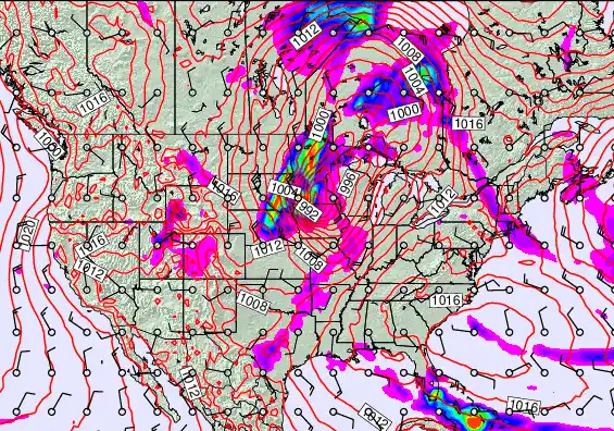 USA forecast chart for Friday, April 24th, 2026 at 6:00 PM