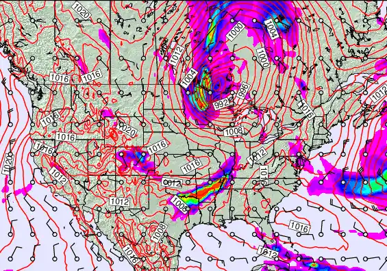 USA forecast chart for Saturday, April 25th, 2026 at 6:00 AM