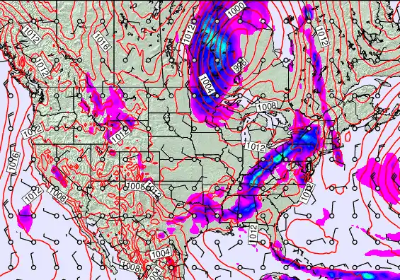 USA forecast chart for Sunday, April 26th, 2026 at 12:00 AM