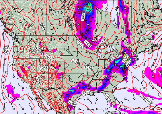 USA forecast chart for Sunday, April 26th, 2026 at 6:00 AM