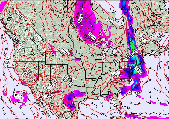 USA forecast chart for Sunday, April 26th, 2026 at 6:00 PM