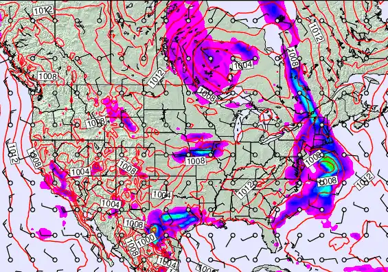 USA forecast chart for Monday, April 27th, 2026 at 12:00 AM
