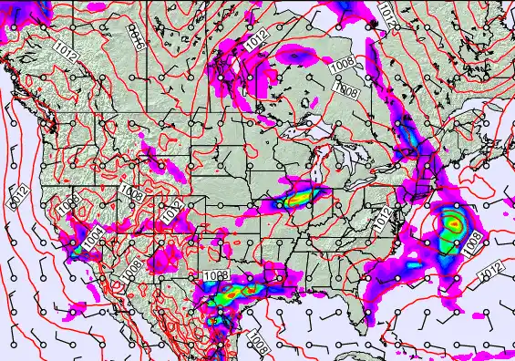 USA forecast chart for Monday, April 27th, 2026 at 6:00 AM