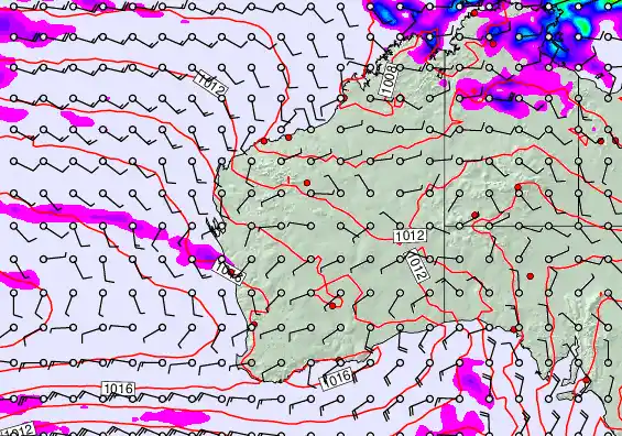 Western Australia forecast chart for Saturday, April 18th, 2026 at 6:00 AM