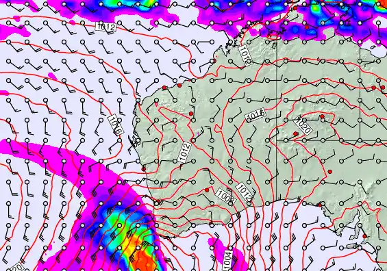 Western Australia forecast chart for Monday, April 20th, 2026 at 12:00 PM