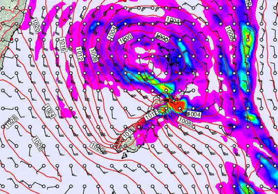 New Zealand forecast chart for Monday, April 20th, 2026 at 6:00 AM
