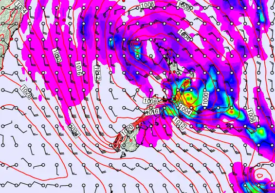 New Zealand forecast chart for Monday, April 20th, 2026 at 6:00 PM