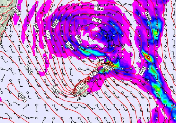 New Zealand forecast chart for Monday, April 20th, 2026 at 6:00 AM
