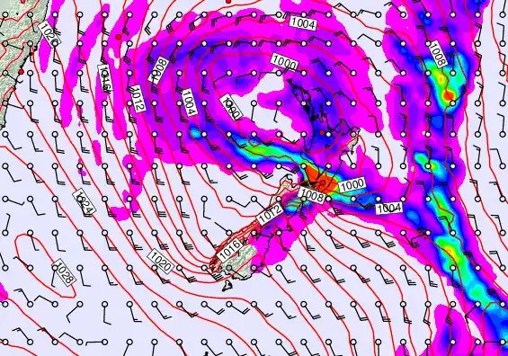 New Zealand forecast chart for Monday, April 20th, 2026 at 6:00 AM