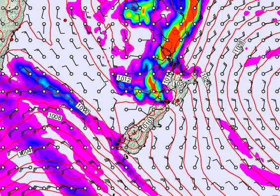 New Zealand forecast chart for Thursday, April 30th, 2026 at 6:00 PM