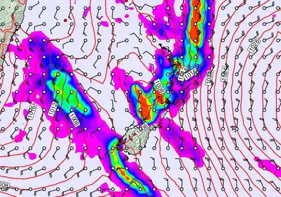 New Zealand forecast chart for Friday, May 1st, 2026 at 6:00 AM