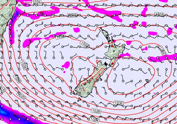 New Zealand forecast chart for Friday, May 1st, 2026 at 12:00 AM
