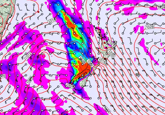 New Zealand forecast chart for Tuesday, May 5th, 2026 at 6:00 PM