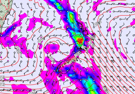 New Zealand forecast chart for Wednesday, May 6th, 2026 at 6:00 AM