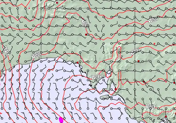 South Australia forecast chart for Monday, April 27th, 2026 at 12:00 PM