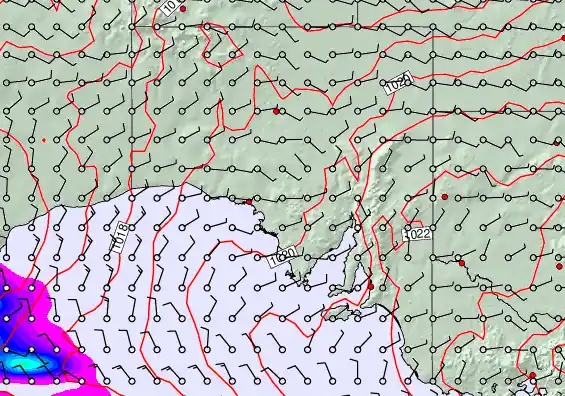 South Australia forecast chart for Monday, April 27th, 2026 at 6:00 PM