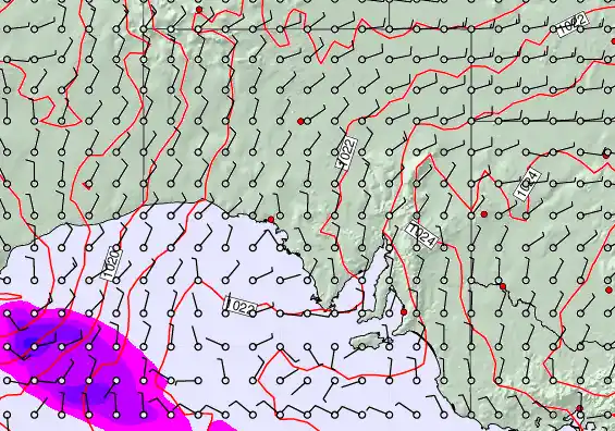 South Australia forecast chart for Tuesday, April 28th, 2026 at 12:00 AM