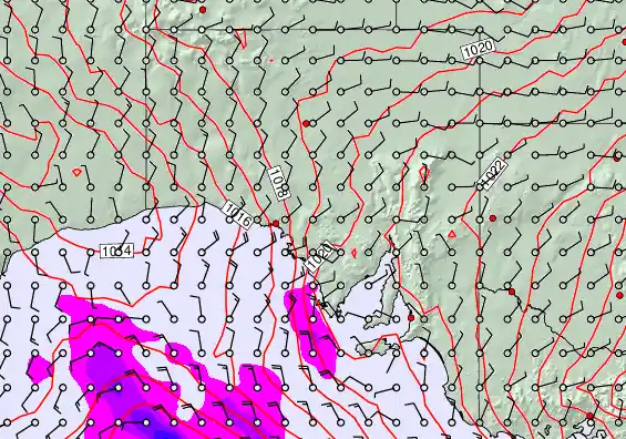 South Australia forecast chart for Wednesday, April 29th, 2026 at 6:00 PM