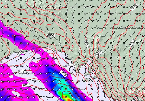 South Australia forecast chart for Thursday, April 30th, 2026 at 6:00 PM