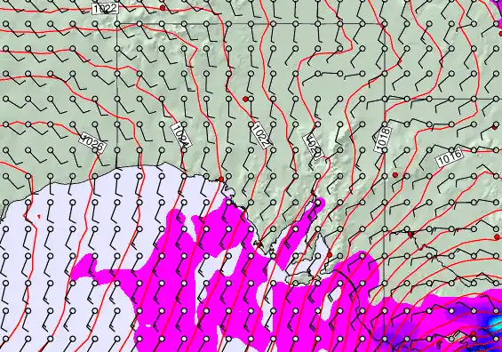 South Australia forecast chart for Monday, May 4th, 2026 at 12:00 PM