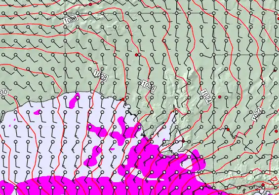 South Australia forecast chart for Tuesday, May 5th, 2026 at 12:00 PM