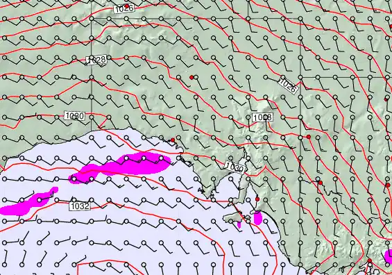South Australia forecast chart for Wednesday, May 6th, 2026 at 12:00 PM