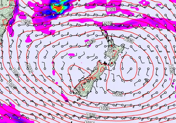 New Zealand forecast chart for Friday, May 1st, 2026 at 12:00 AM