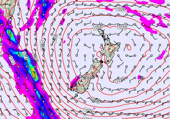 New Zealand forecast chart for Monday, May 4th, 2026 at 12:00 PM