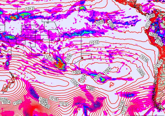 South Pacific forecast chart for Thursday, April 30th, 2026 at 12:00 AM