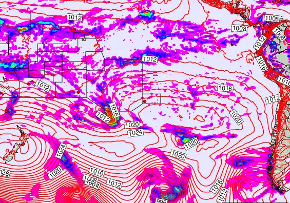 South Pacific forecast chart for Thursday, April 30th, 2026 at 6:00 AM
