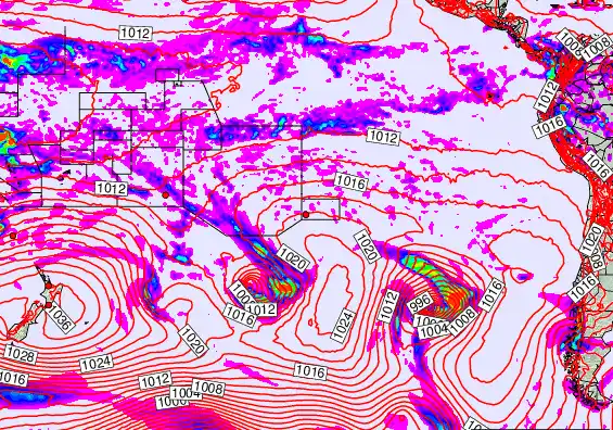South Pacific forecast chart for Friday, May 1st, 2026 at 6:00 AM