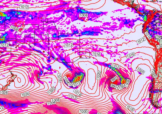 South Pacific forecast chart for Friday, May 1st, 2026 at 12:00 PM