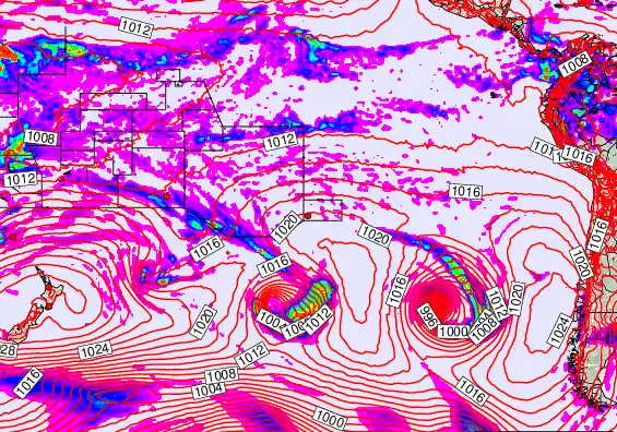 South Pacific forecast chart for Friday, May 1st, 2026 at 6:00 PM