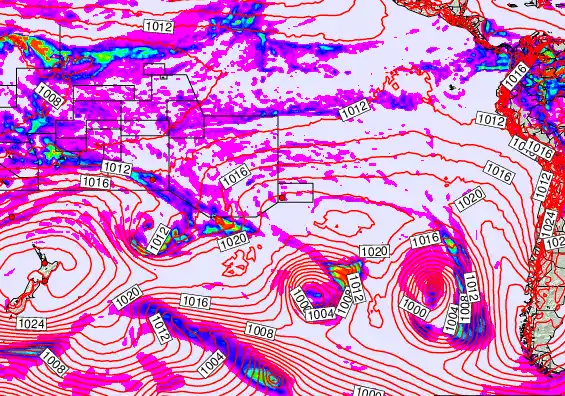 South Pacific forecast chart for Saturday, May 2nd, 2026 at 6:00 PM