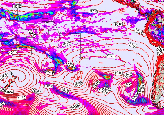 South Pacific forecast chart for Sunday, May 3rd, 2026 at 6:00 AM