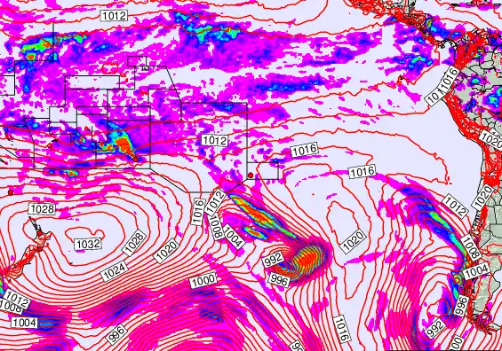 South Pacific forecast chart for Tuesday, May 5th, 2026 at 12:00 PM