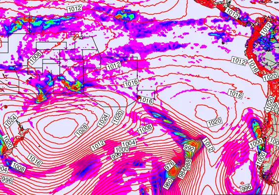 South Pacific forecast chart for Wednesday, May 6th, 2026 at 6:00 AM
