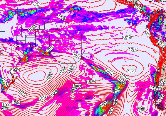 South Pacific forecast chart for Wednesday, May 6th, 2026 at 12:00 PM
