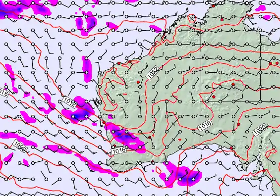 Western Australia forecast chart for Tuesday, April 28th, 2026 at 6:00 AM