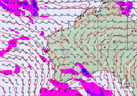 Western Australia forecast chart for Thursday, April 30th, 2026 at 6:00 AM