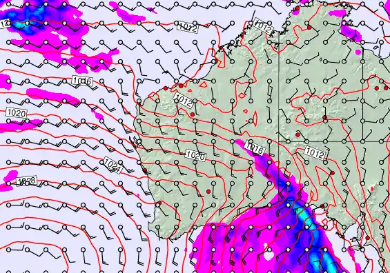 Western Australia forecast chart for Friday, May 1st, 2026 at 12:00 PM