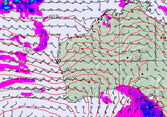 Western Australia forecast chart for Tuesday, May 5th, 2026 at 6:00 PM