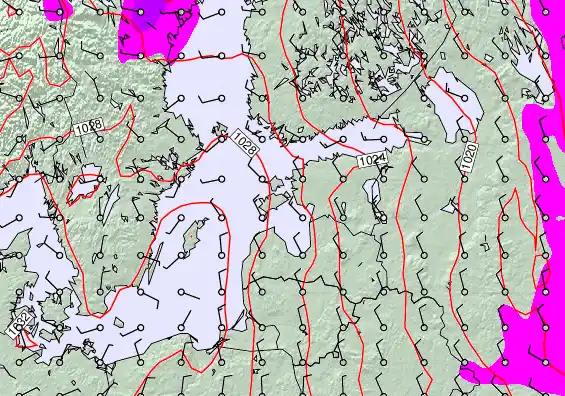 Estonia forecast chart for Wednesday, April 29th, 2026 at 12:00 PM