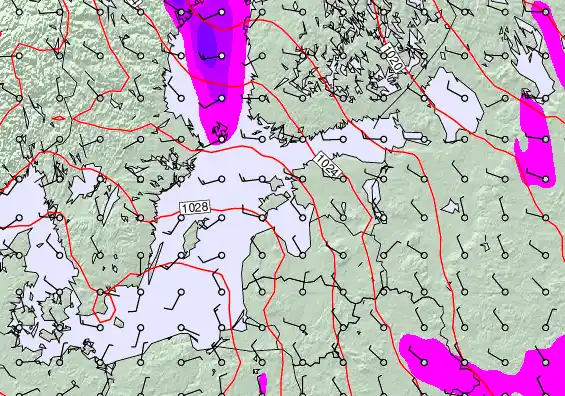 Estonia forecast chart for Wednesday, April 29th, 2026 at 6:00 PM