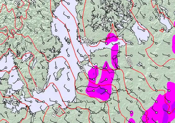 Estonia forecast chart for Thursday, April 30th, 2026 at 12:00 PM