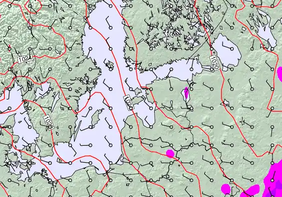 Estonia forecast chart for Thursday, April 30th, 2026 at 6:00 PM