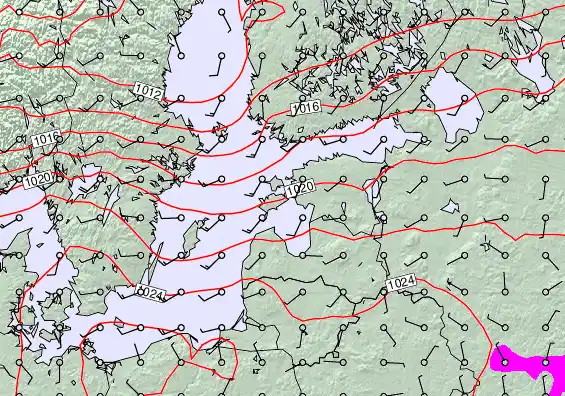 Estonia forecast chart for Friday, May 1st, 2026 at 6:00 PM