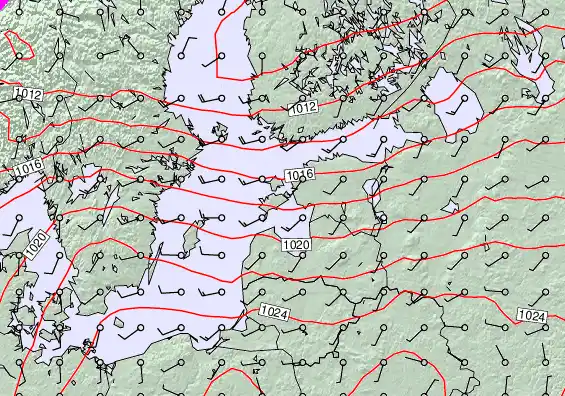 Estonia forecast chart for Saturday, May 2nd, 2026 at 12:00 AM